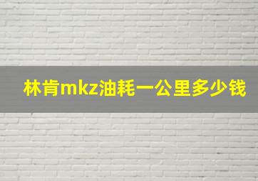 林肯mkz油耗一公里多少钱