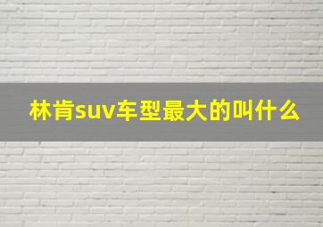 林肯suv车型最大的叫什么