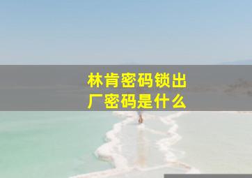 林肯密码锁出厂密码是什么