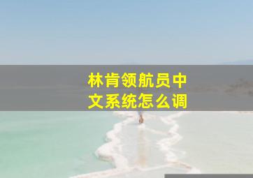 林肯领航员中文系统怎么调