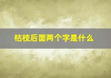 枯枝后面两个字是什么