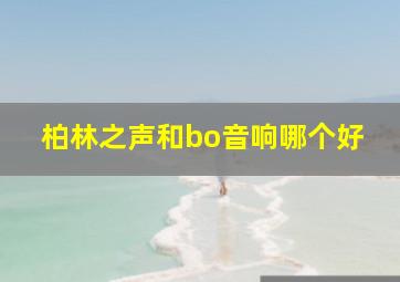 柏林之声和bo音响哪个好