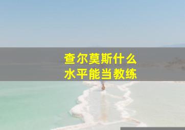 查尔莫斯什么水平能当教练