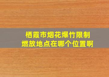 栖霞市烟花爆竹限制燃放地点在哪个位置啊