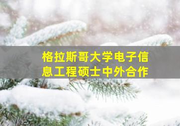 格拉斯哥大学电子信息工程硕士中外合作