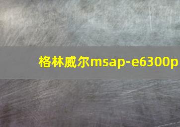 格林威尔msap-e6300p