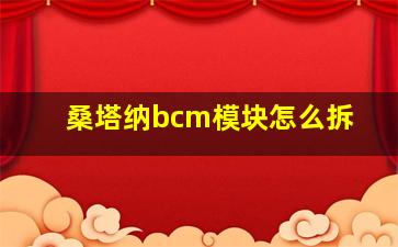 桑塔纳bcm模块怎么拆