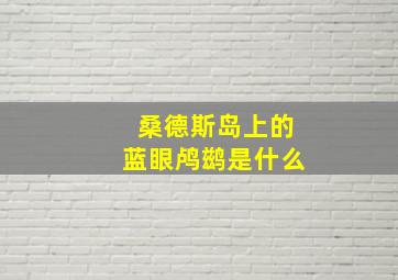 桑德斯岛上的蓝眼鸬鹚是什么