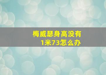 梅威瑟身高没有1米73怎么办