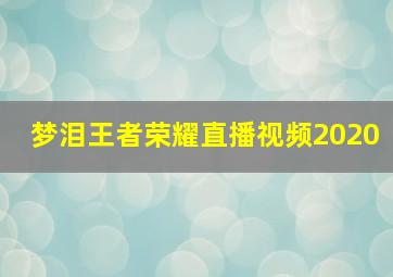 梦泪王者荣耀直播视频2020