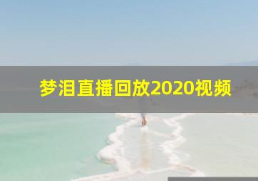 梦泪直播回放2020视频