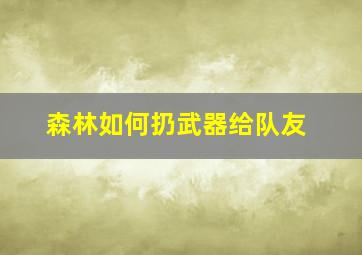 森林如何扔武器给队友