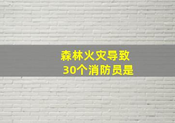 森林火灾导致30个消防员是