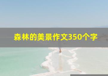 森林的美景作文350个字