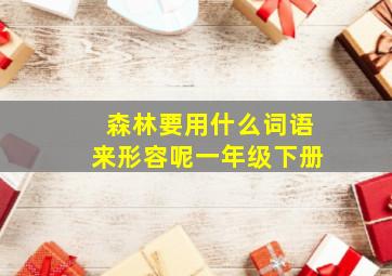 森林要用什么词语来形容呢一年级下册