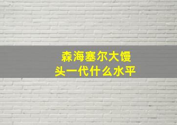 森海塞尔大馒头一代什么水平