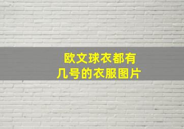 欧文球衣都有几号的衣服图片