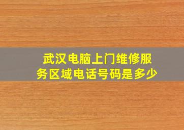 武汉电脑上门维修服务区域电话号码是多少