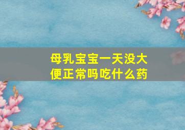 母乳宝宝一天没大便正常吗吃什么药