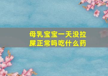 母乳宝宝一天没拉屎正常吗吃什么药