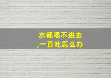 水都喝不进去,一直吐怎么办