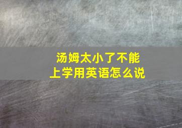 汤姆太小了不能上学用英语怎么说