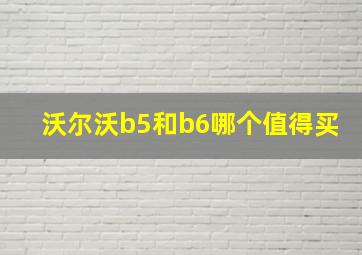 沃尔沃b5和b6哪个值得买