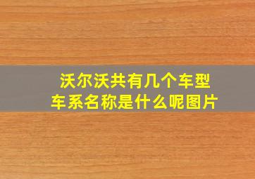 沃尔沃共有几个车型车系名称是什么呢图片