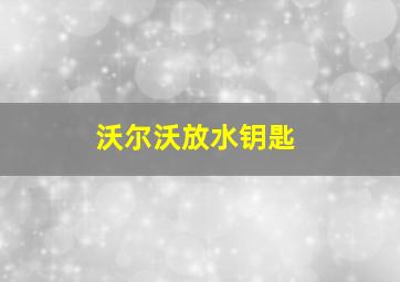 沃尔沃放水钥匙