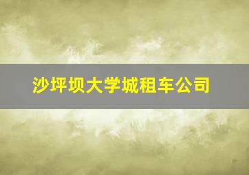 沙坪坝大学城租车公司