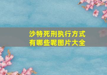 沙特死刑执行方式有哪些呢图片大全