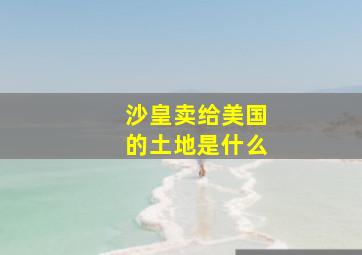 沙皇卖给美国的土地是什么