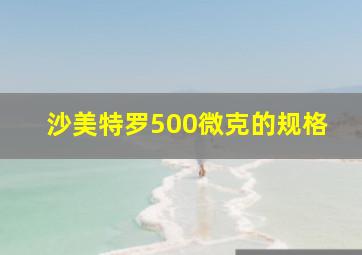 沙美特罗500微克的规格