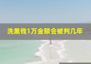 洗黑钱1万金额会被判几年