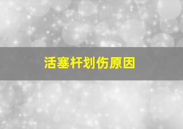 活塞杆划伤原因