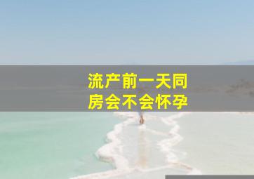 流产前一天同房会不会怀孕