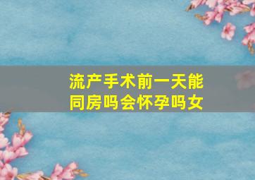 流产手术前一天能同房吗会怀孕吗女