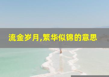 流金岁月,繁华似锦的意思