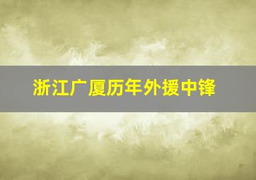 浙江广厦历年外援中锋