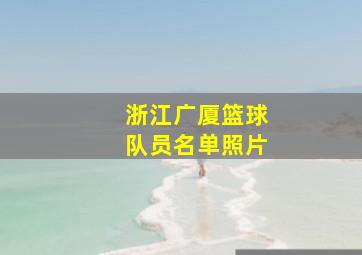 浙江广厦篮球队员名单照片