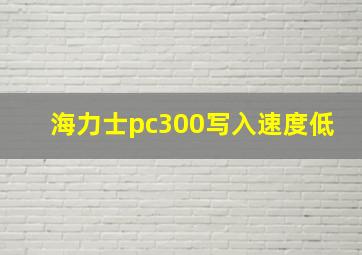 海力士pc300写入速度低