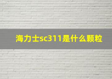 海力士sc311是什么颗粒