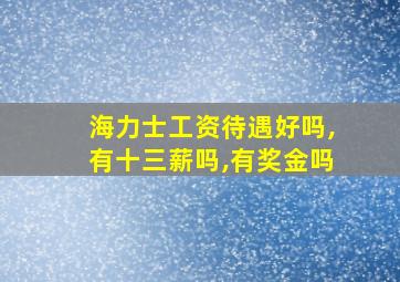 海力士工资待遇好吗,有十三薪吗,有奖金吗