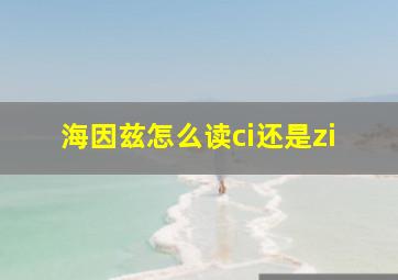 海因兹怎么读ci还是zi