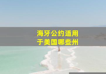 海牙公约适用于美国哪些州