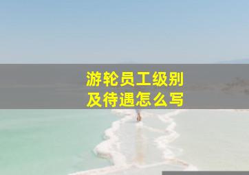 游轮员工级别及待遇怎么写