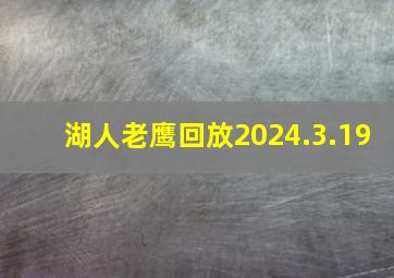 湖人老鹰回放2024.3.19