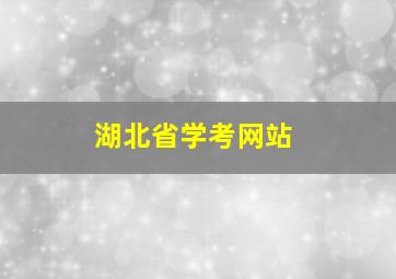 湖北省学考网站