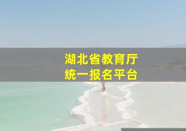 湖北省教育厅统一报名平台