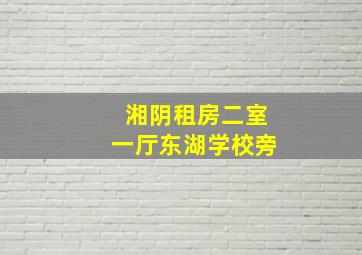 湘阴租房二室一厅东湖学校旁